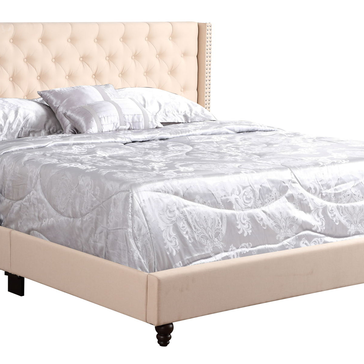 Nailhead Bed Transitional Vibrant