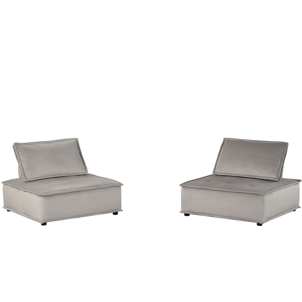 Anna - Velvet Armless Lounge Chair