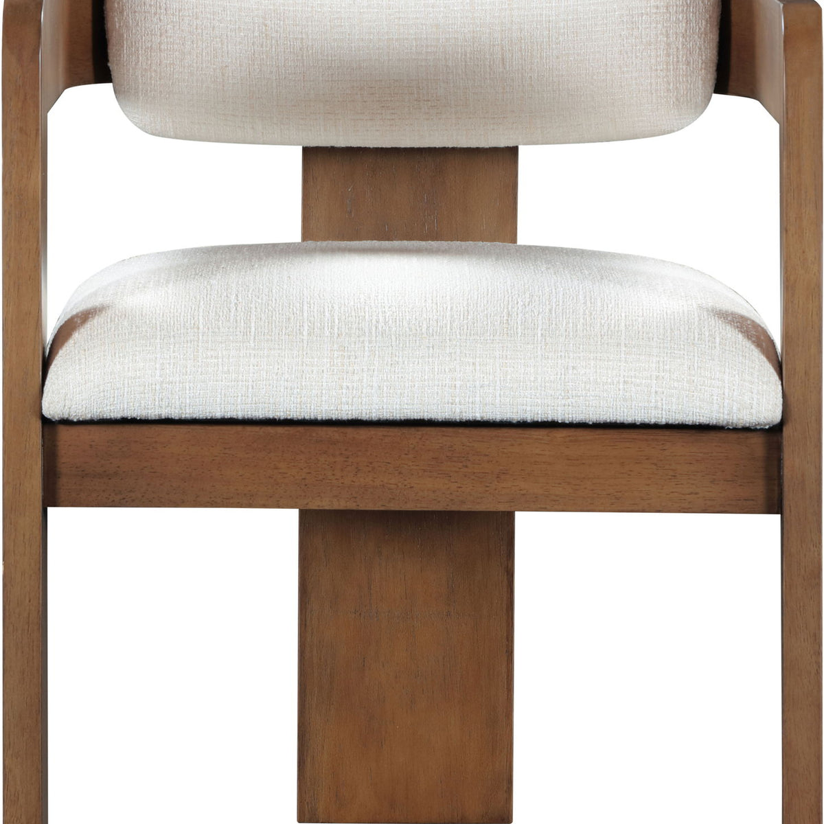 Sacha - Linen Dining Chair With Brown Base (Set of 2)