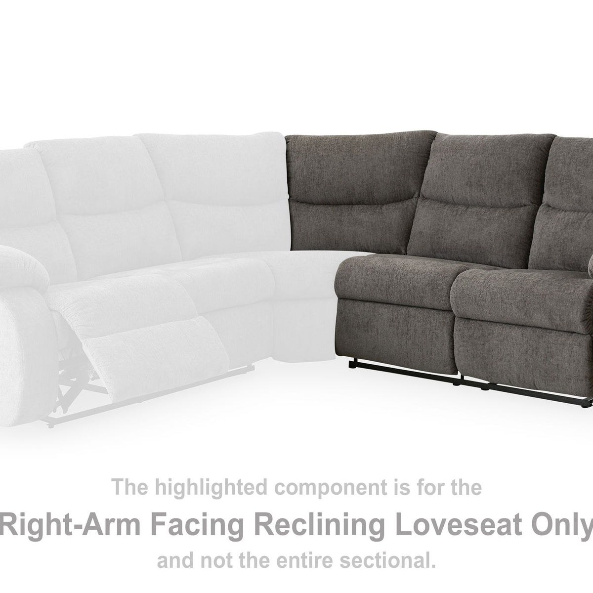 Museum - Raf Reclining Loveseat - Pewter