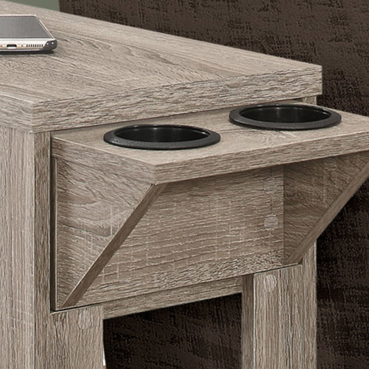Accent Side Table, Storage, Lamp, Transitional Space-Saving Design