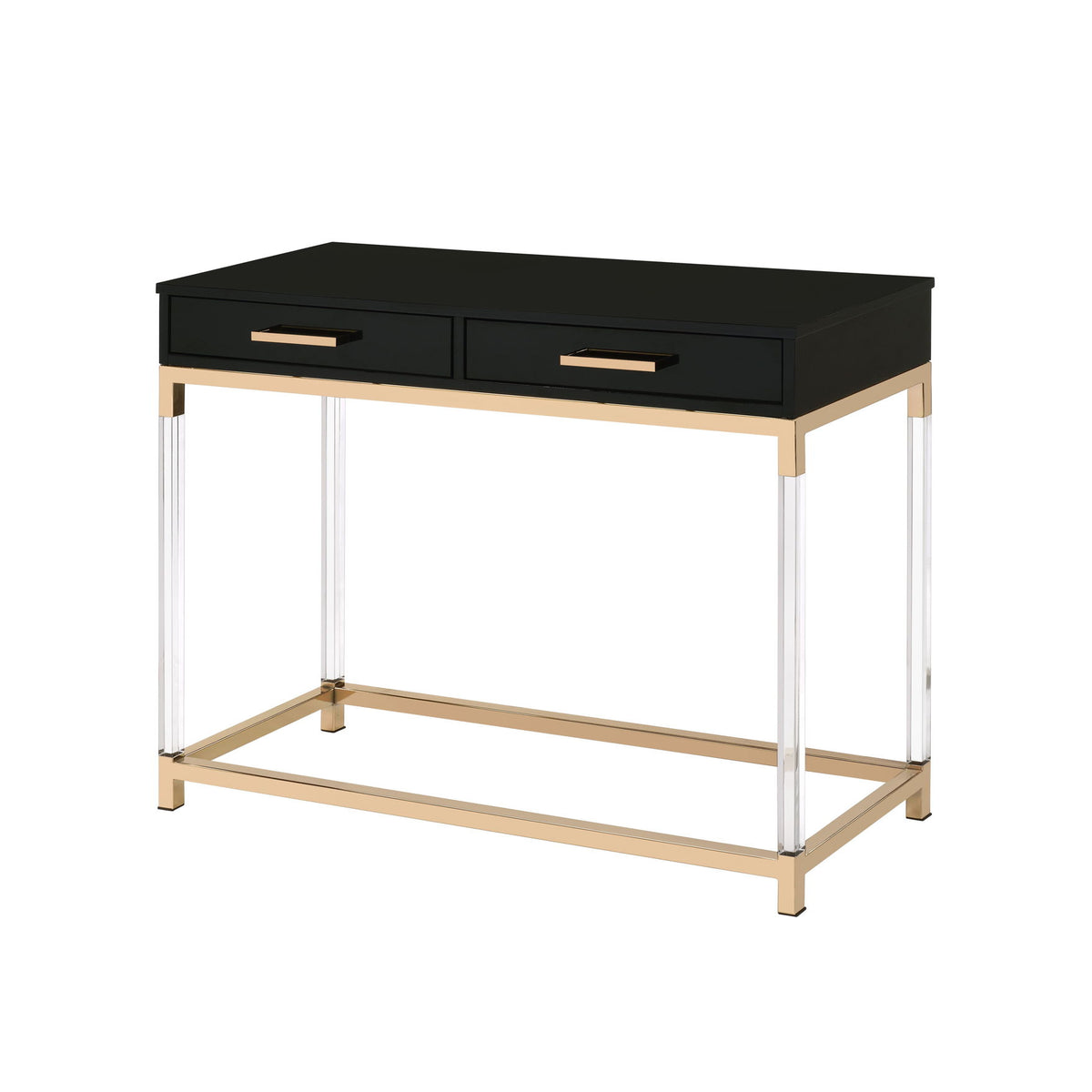 Adiel - Sofa Table - Black / Gold