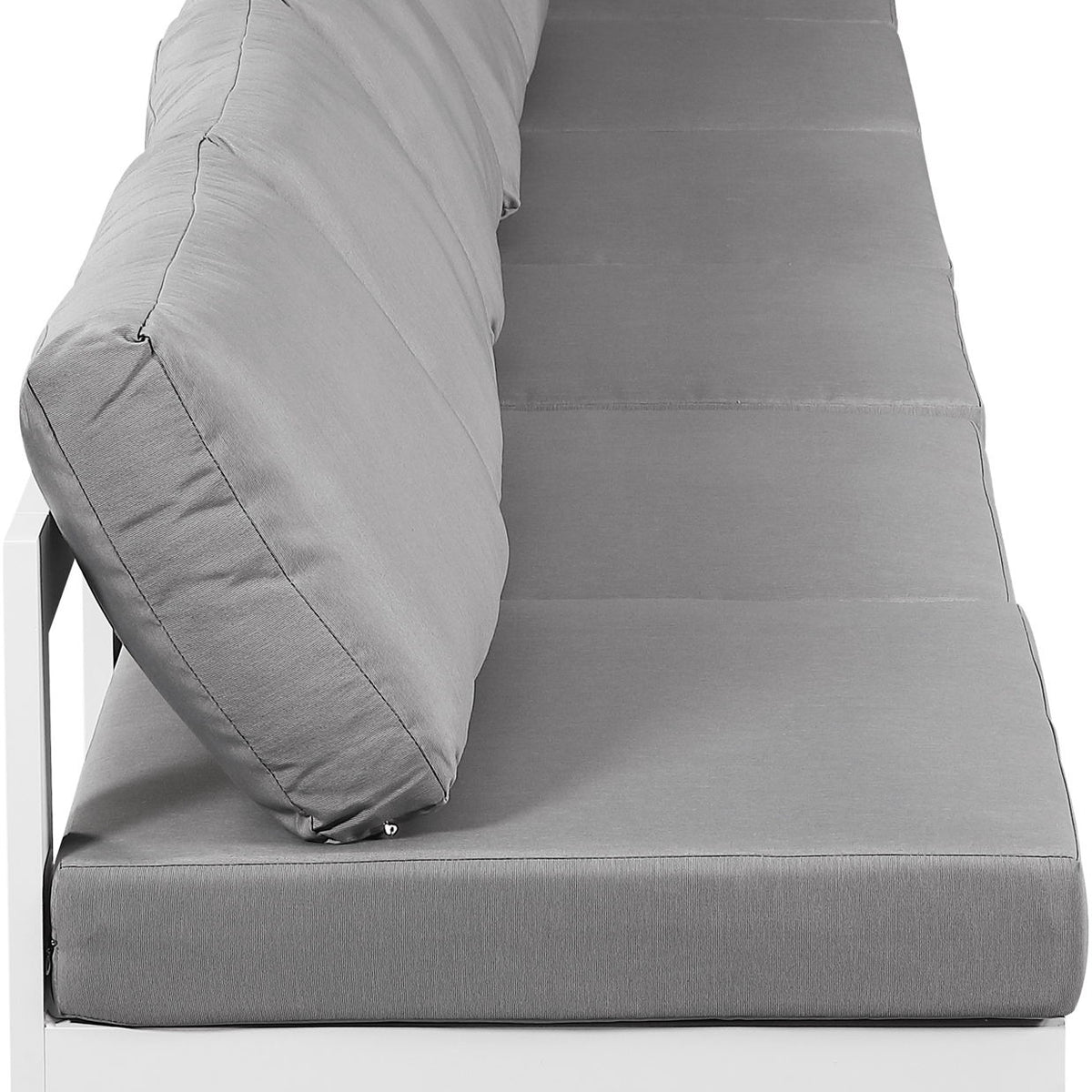Nizuc - Outdoor Patio 6 Seat Armless Modular Sofa With White Frame