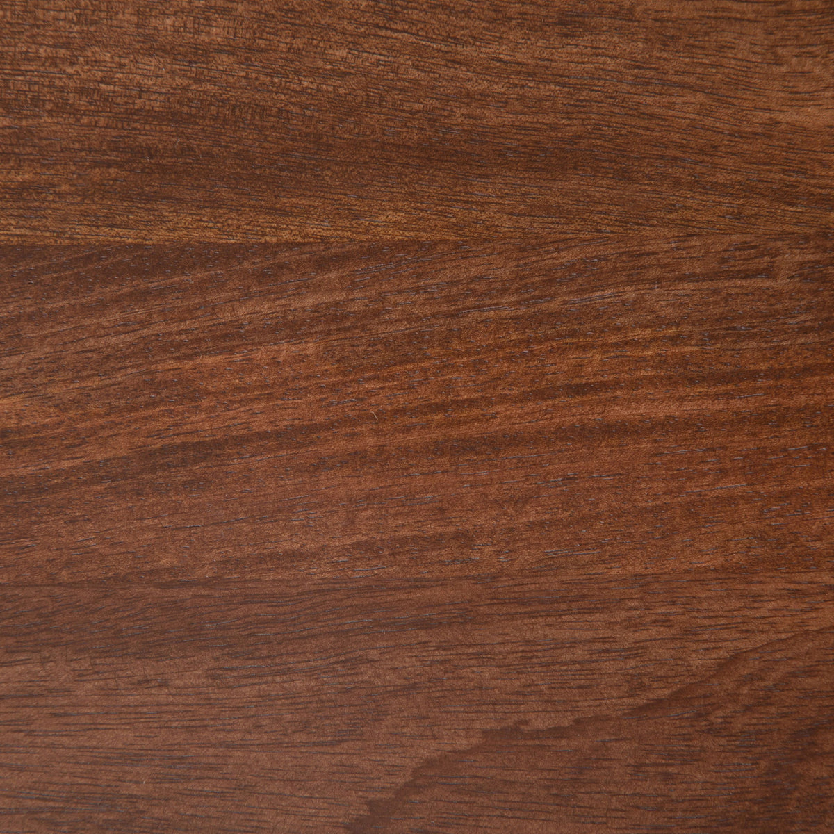 Umber brown wood finish with horizontal grain texture for TV media stand surfaces