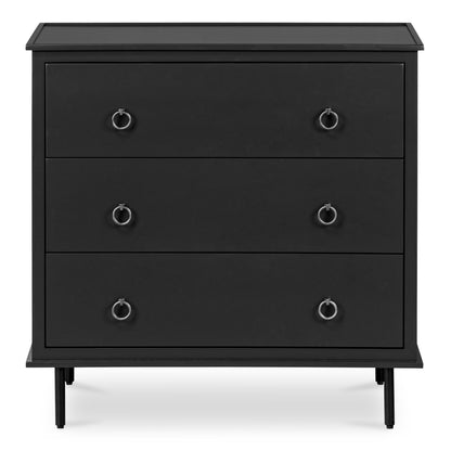 Reagan - 3 Drawer Nightstand - Black