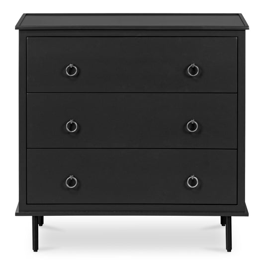 Reagan - 3 Drawer Nightstand - Black