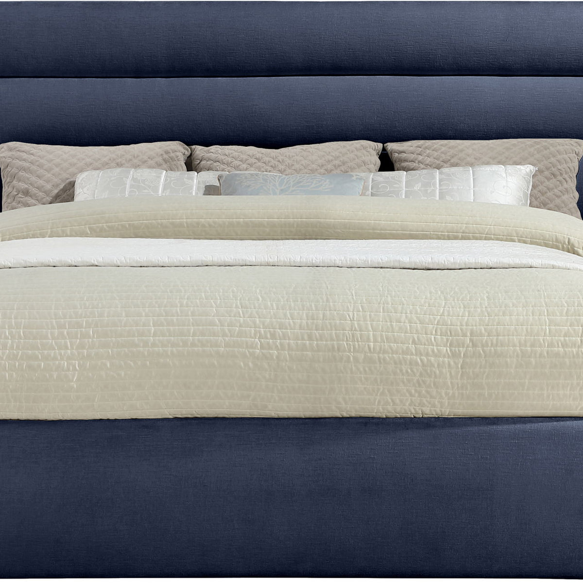 Adam - Chenille Fabric Bed With 52" Headboard