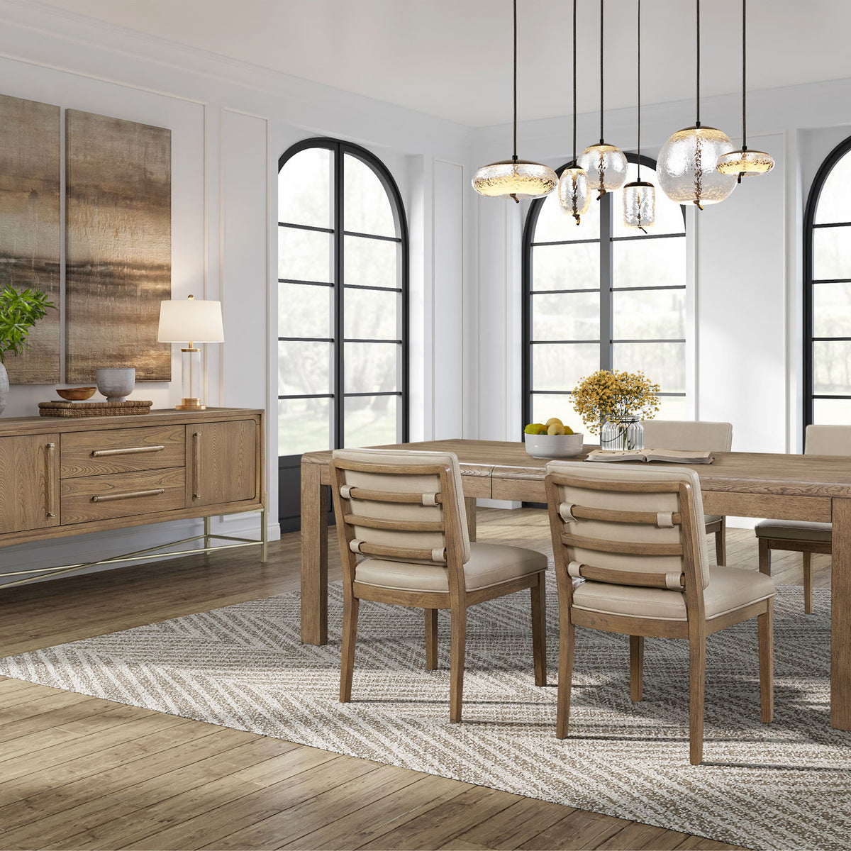 Dining Table With Leaf - Light Brown