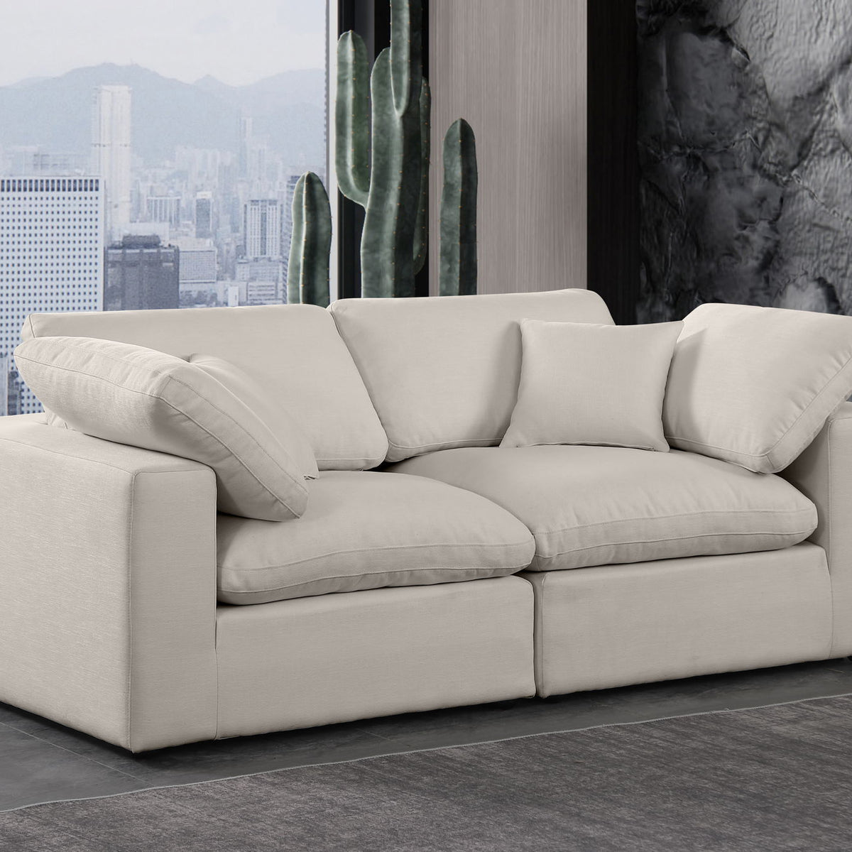 Comfy - Linen Modular Sofa 2 Seats