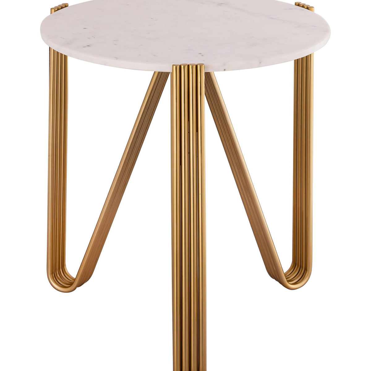 Aya - Marble Side Table - White