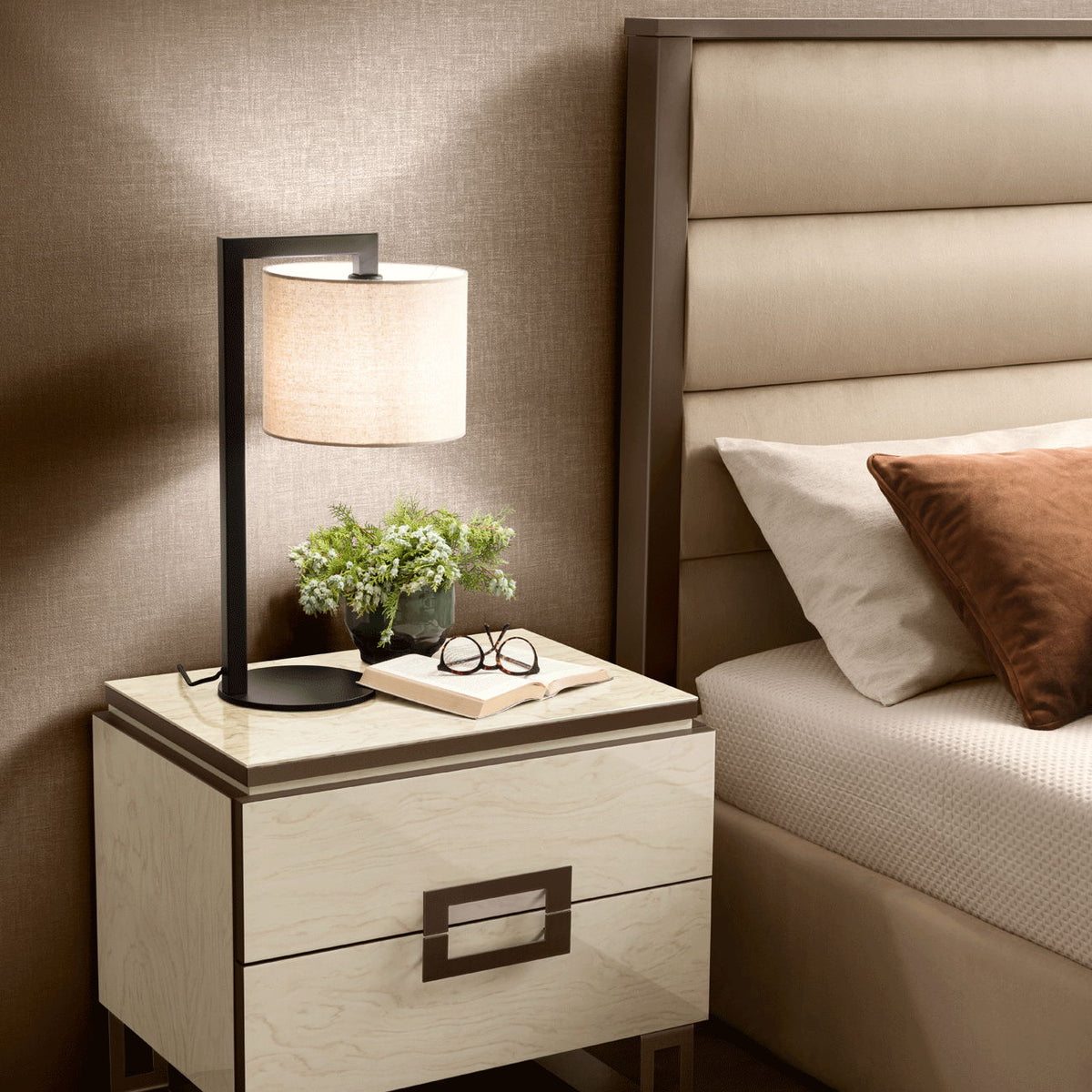Poesia - Nightstand - Light Beige