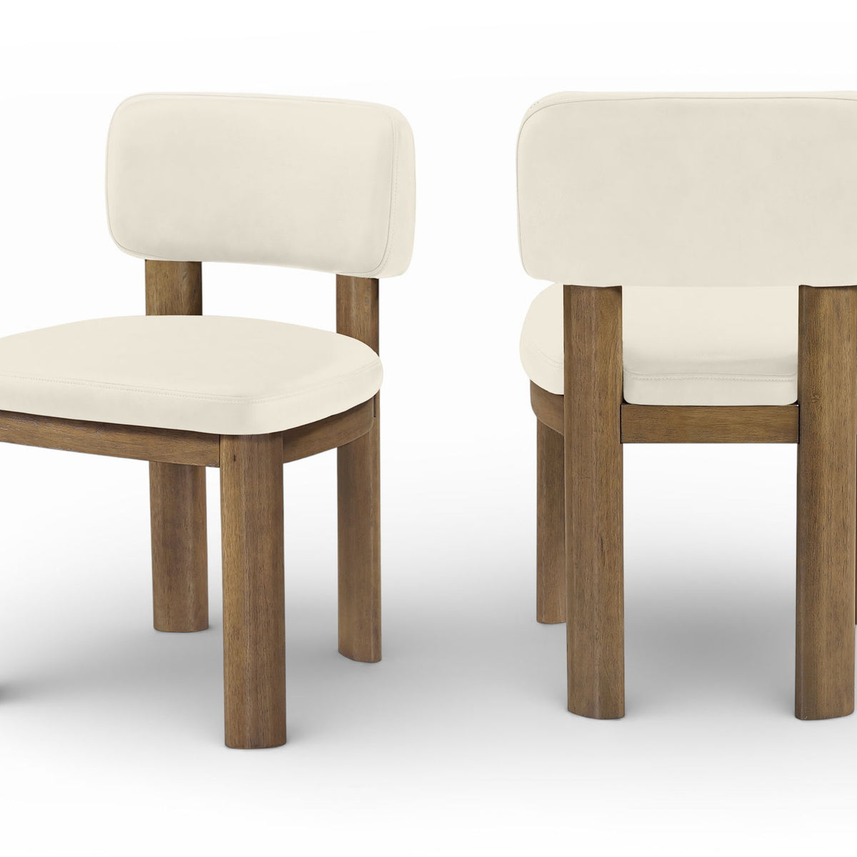 Paloma - Vegan Leather Upholstered Dining Chair (Set of 2) - Brown Frame