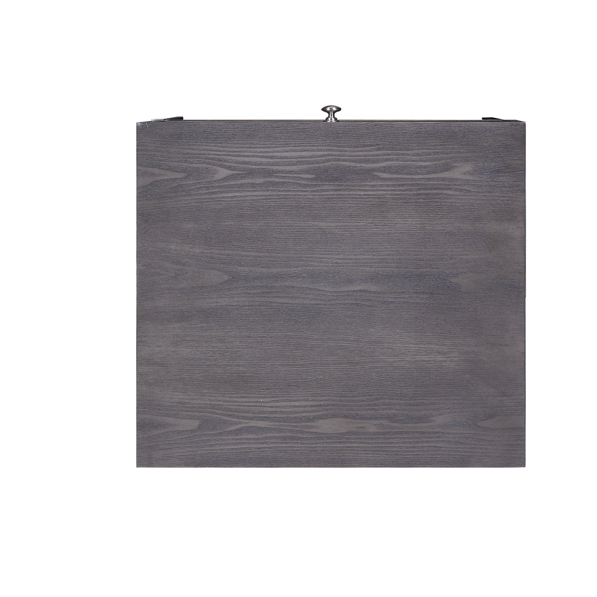 Iban - End Table - Gray Oak / Chrome