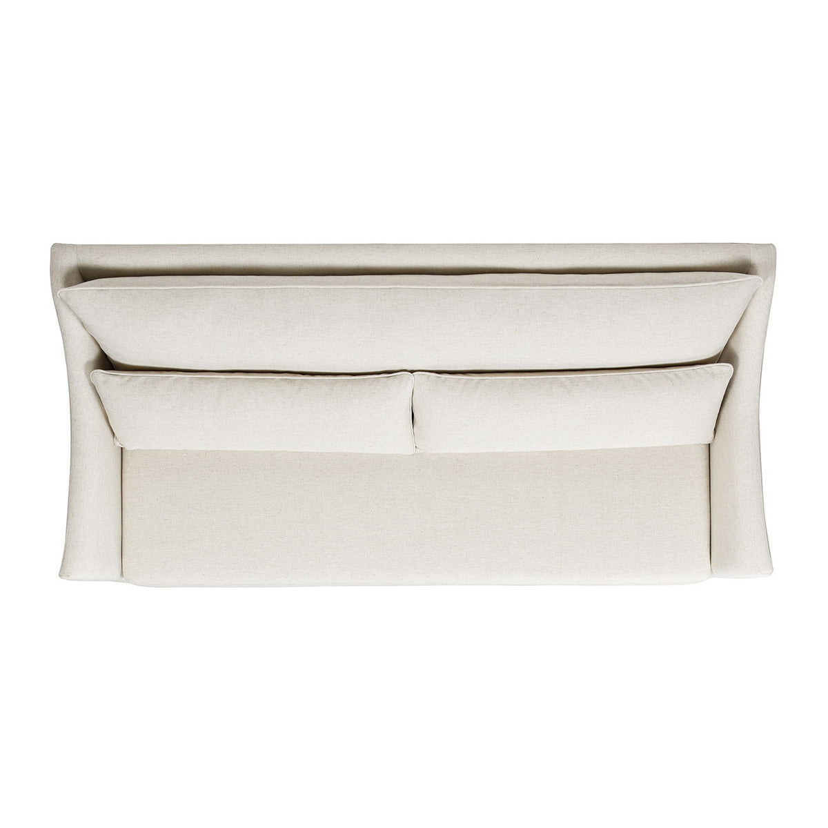 Ada - Flared Arm Contemporary Sofa With Lumbar Pillows - Flax White