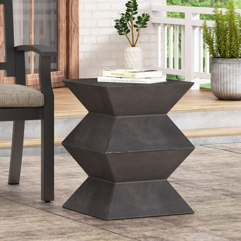 Outdoor Lightweight, Concrete Side Table - Copper