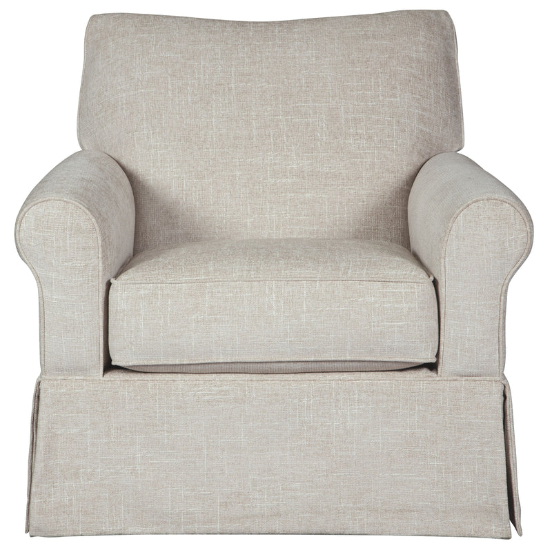 Searcy - Swivel Glider Accent Chair - Quartz