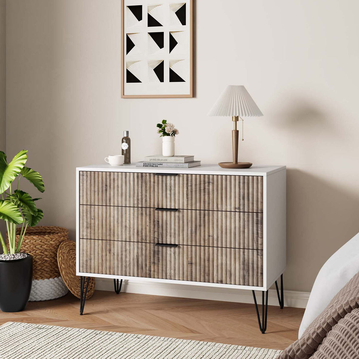 Dumbo - Dresser - Rustic Gray And White