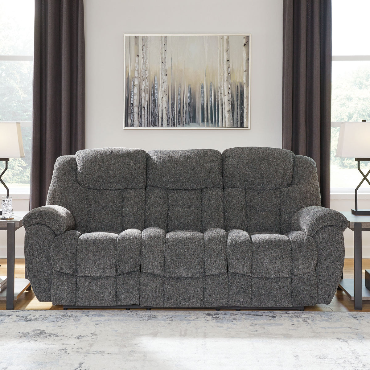 Foreside - Charcoal - Reclining Sofa