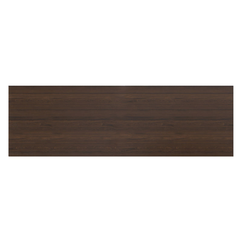 Aged brown wood top panel for tall TV media stand