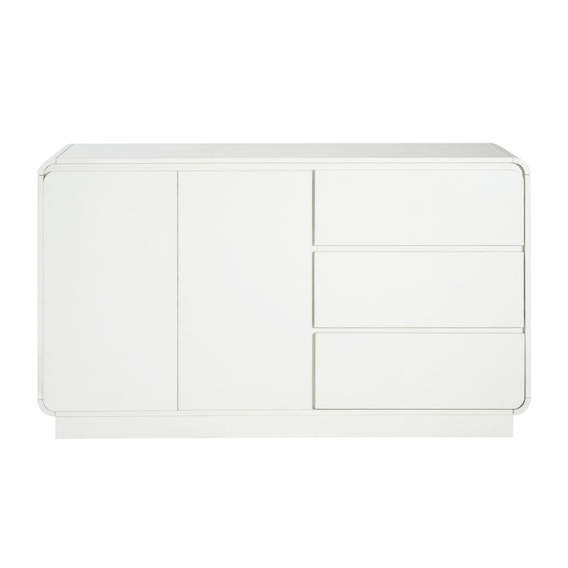 Sideboard, Wide Storage With 2 Doors And 3 Drawers