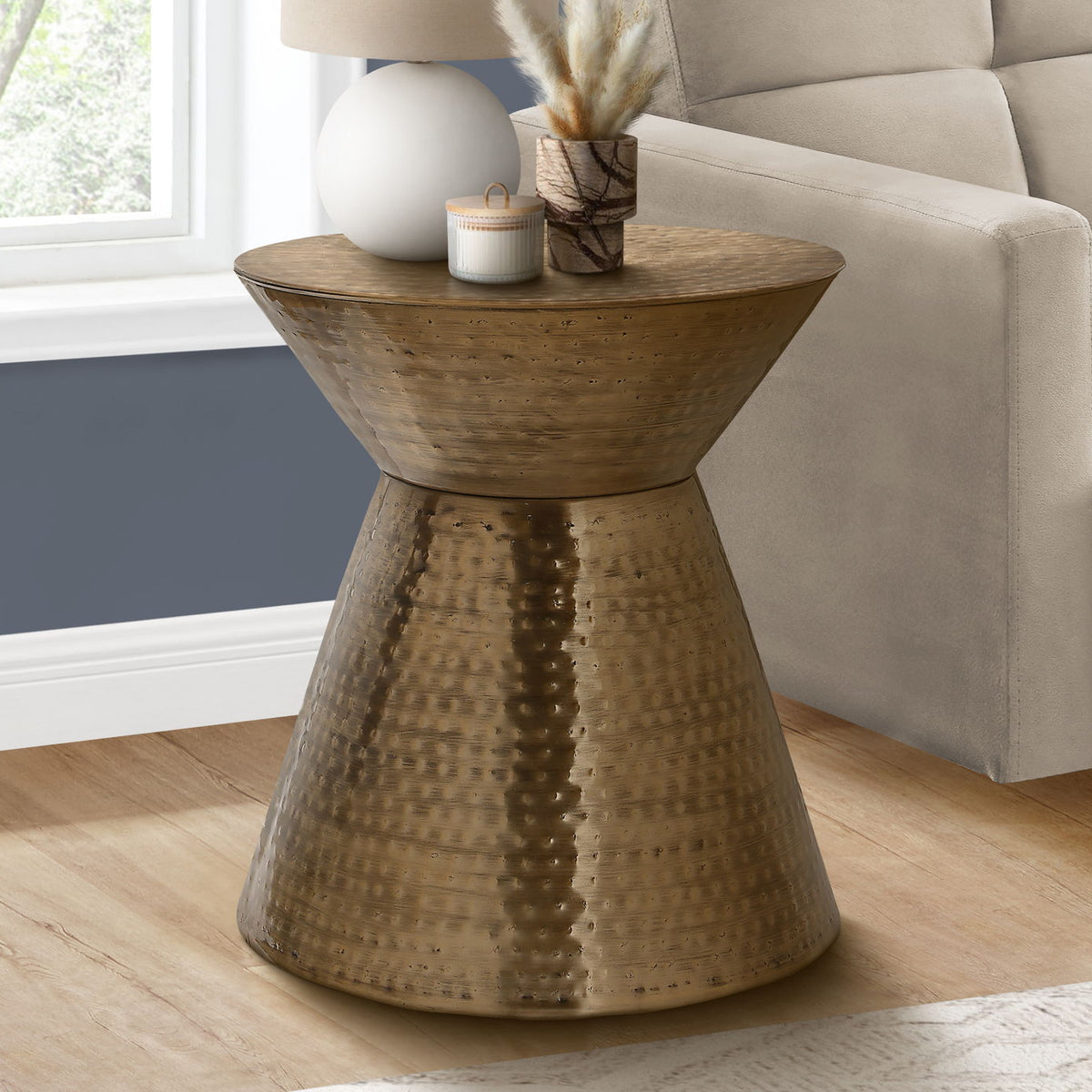 Drum Accent Side Table, Contemporary & Modern Elegant Design