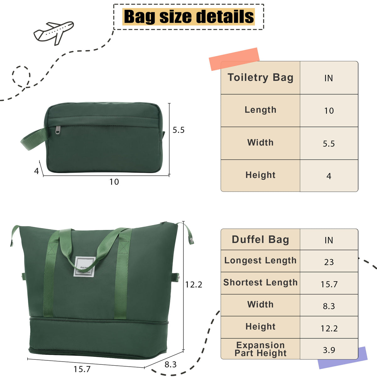 Softside Luggage Expandable Set With Duffel Bag Upright Spinner