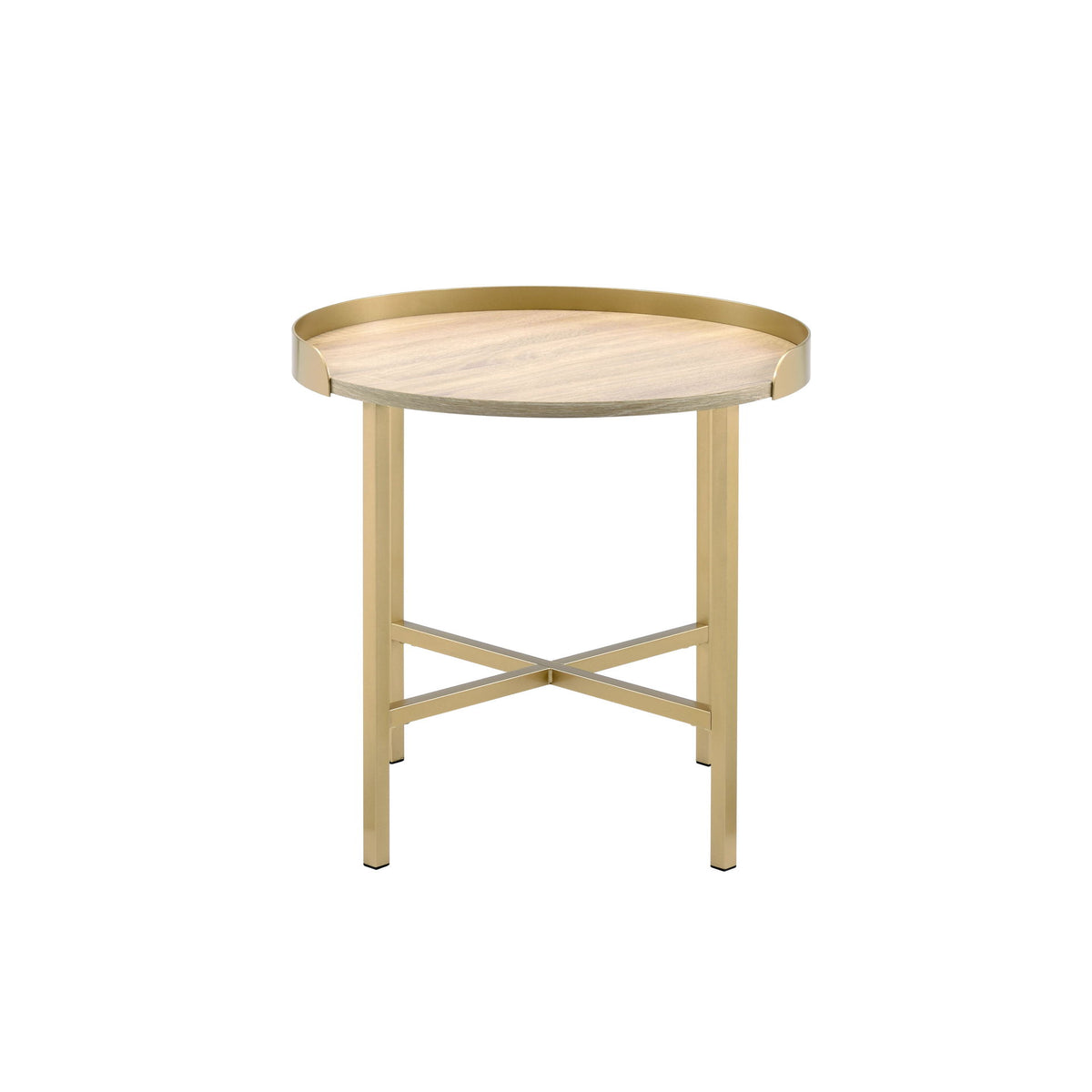 Mithea - End Table - Oak / Gold