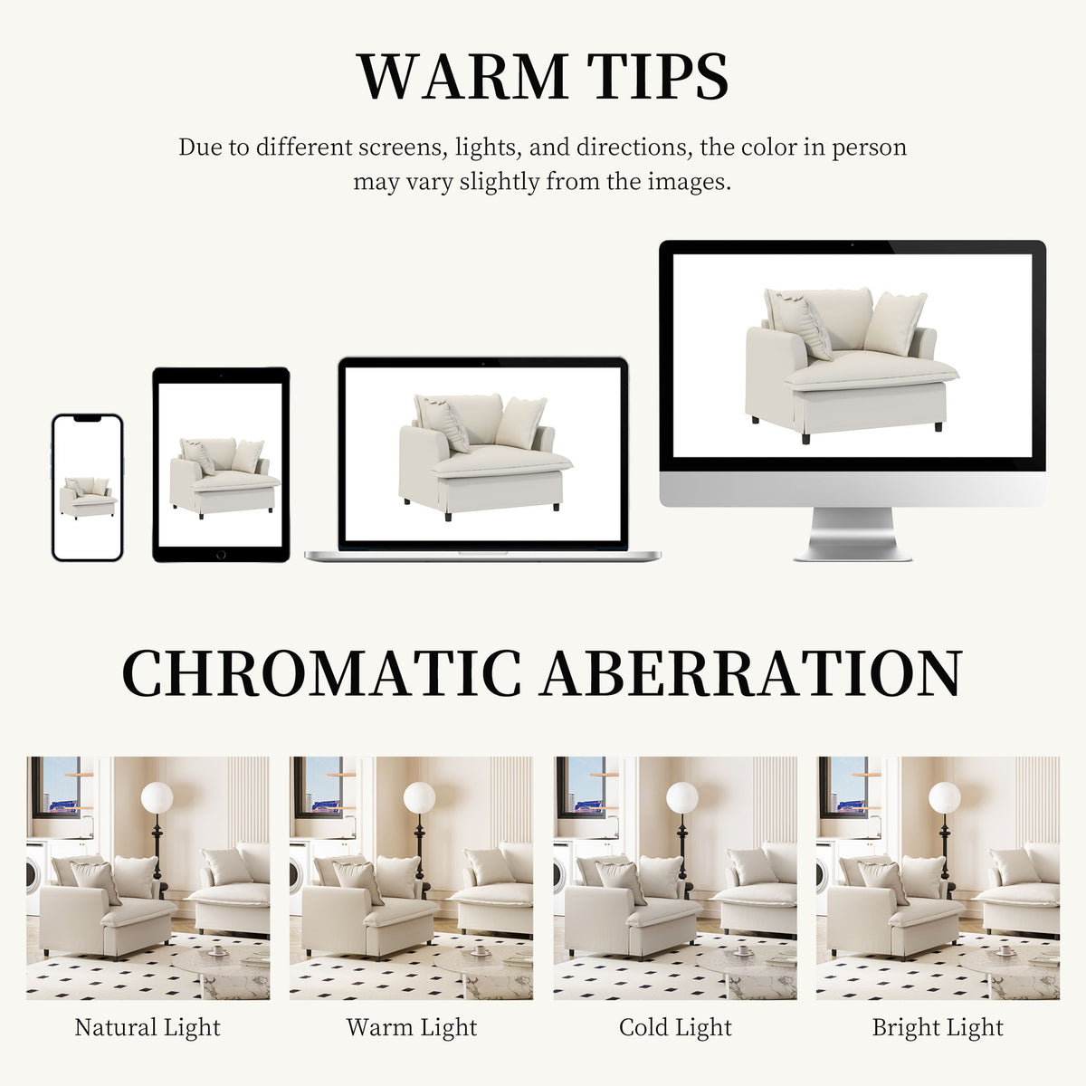 Oversized Single Seat Sofa Module For Modular Sectional Wide Seat, Armchair With Pillows Modern Upholstered Comfy Single Couch Lounge