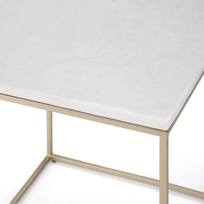 Kline - Accent Table - White / Gold