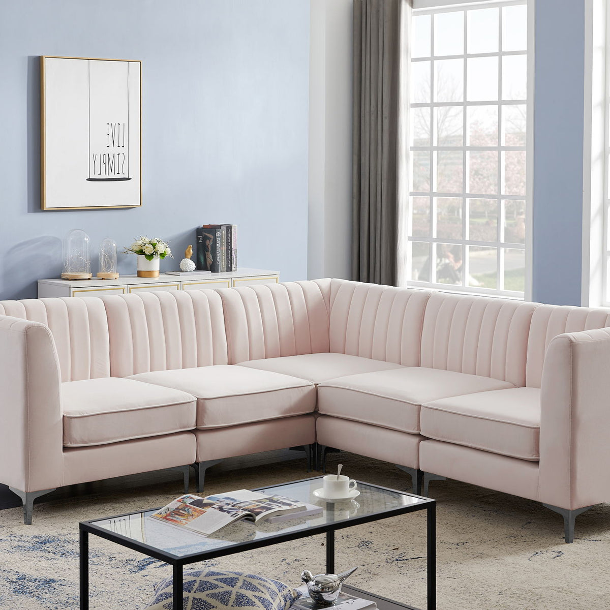 Alina - 5 Piece Modular Corner Sectional