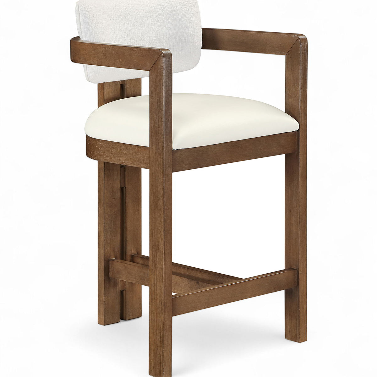 Ravina - Upholstered Counter Stool With Stained Brown Base