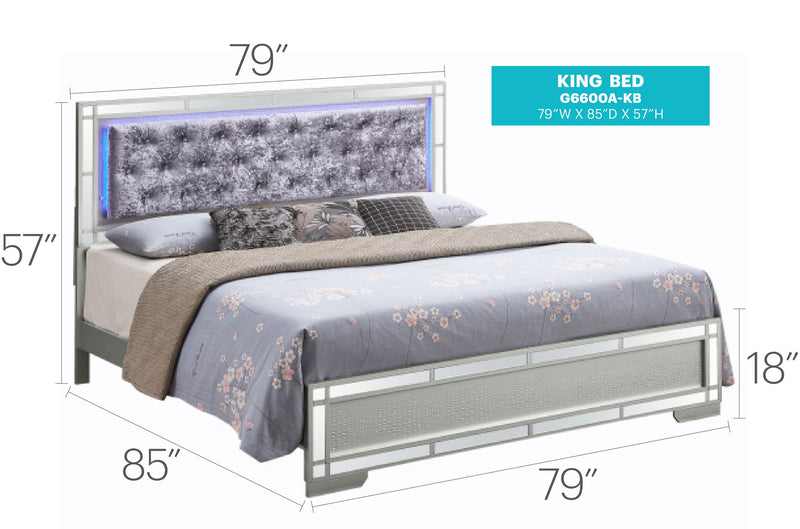Madison - Upholstered Bed With LED