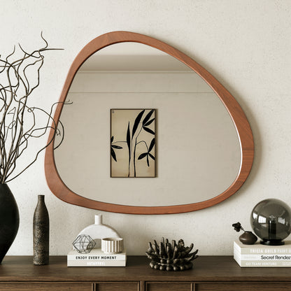 Wall Mirror Walnut 45-inch