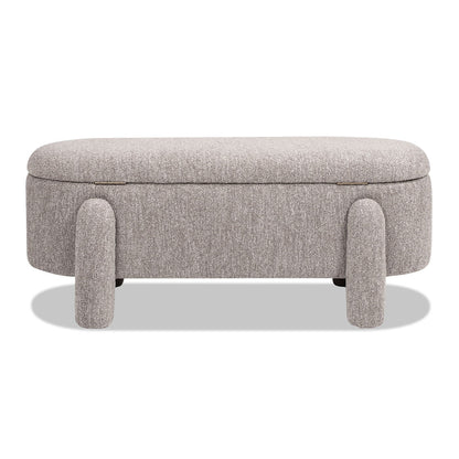 Hugo - Oval Fully Upholstered Storage Bench