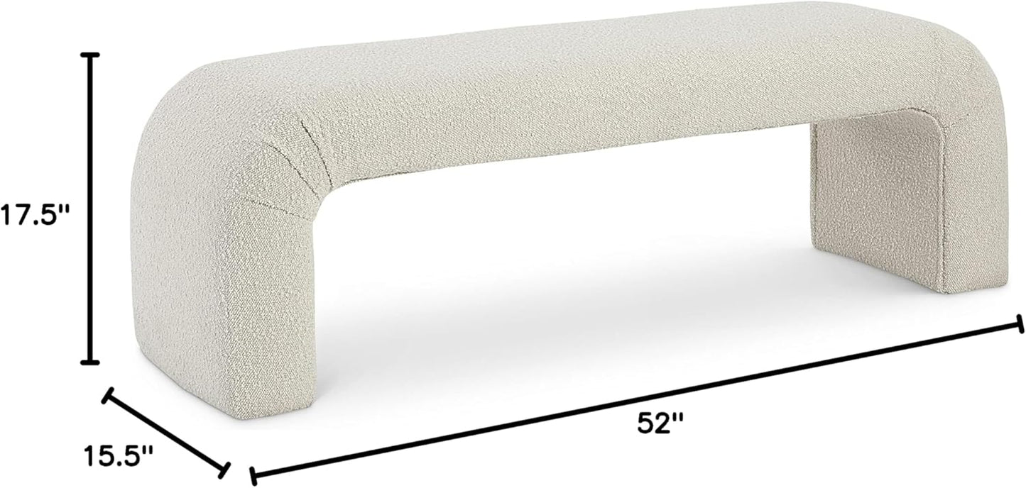 Meridian Furniture Niagara Collection Modern Upholstered Bench