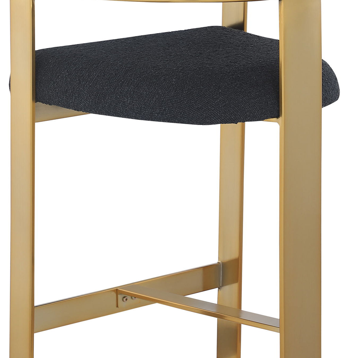Romeo - Boucle Counter Stool With Gold Base (Set of 2)