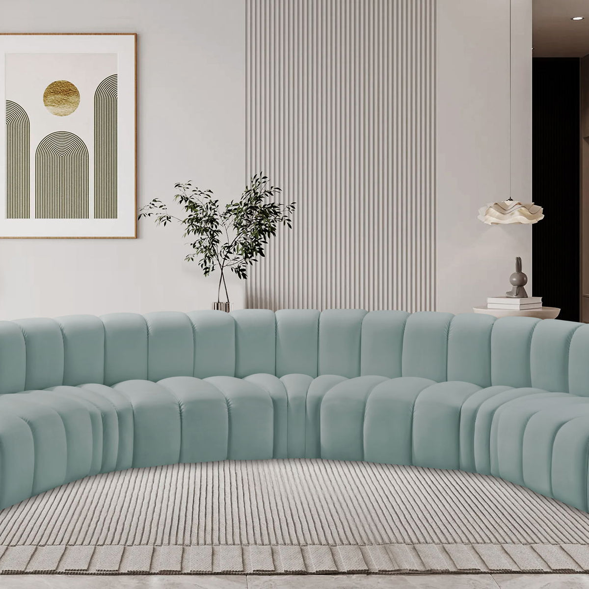 Arc - Faux Leather 7 Piece U-Shaped Modular Sofa