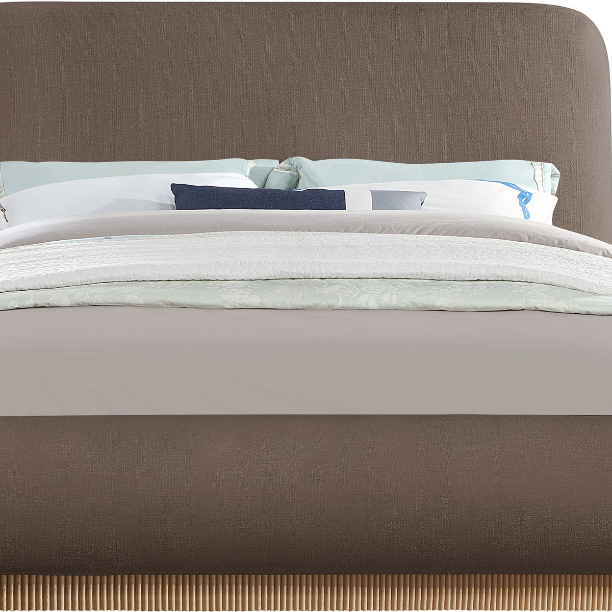 Rigby - Linen Bed With Natural Base