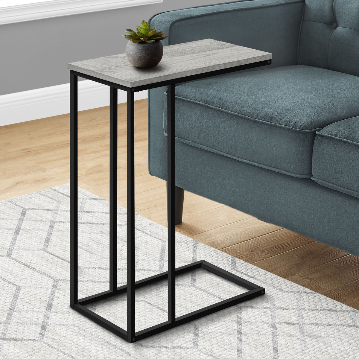 Accent Table, C - Shaped, Space-Saving Functionality