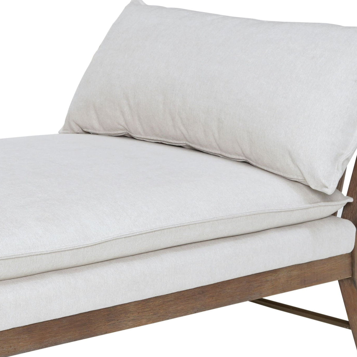 Daybed With Leather Strap Detail - White