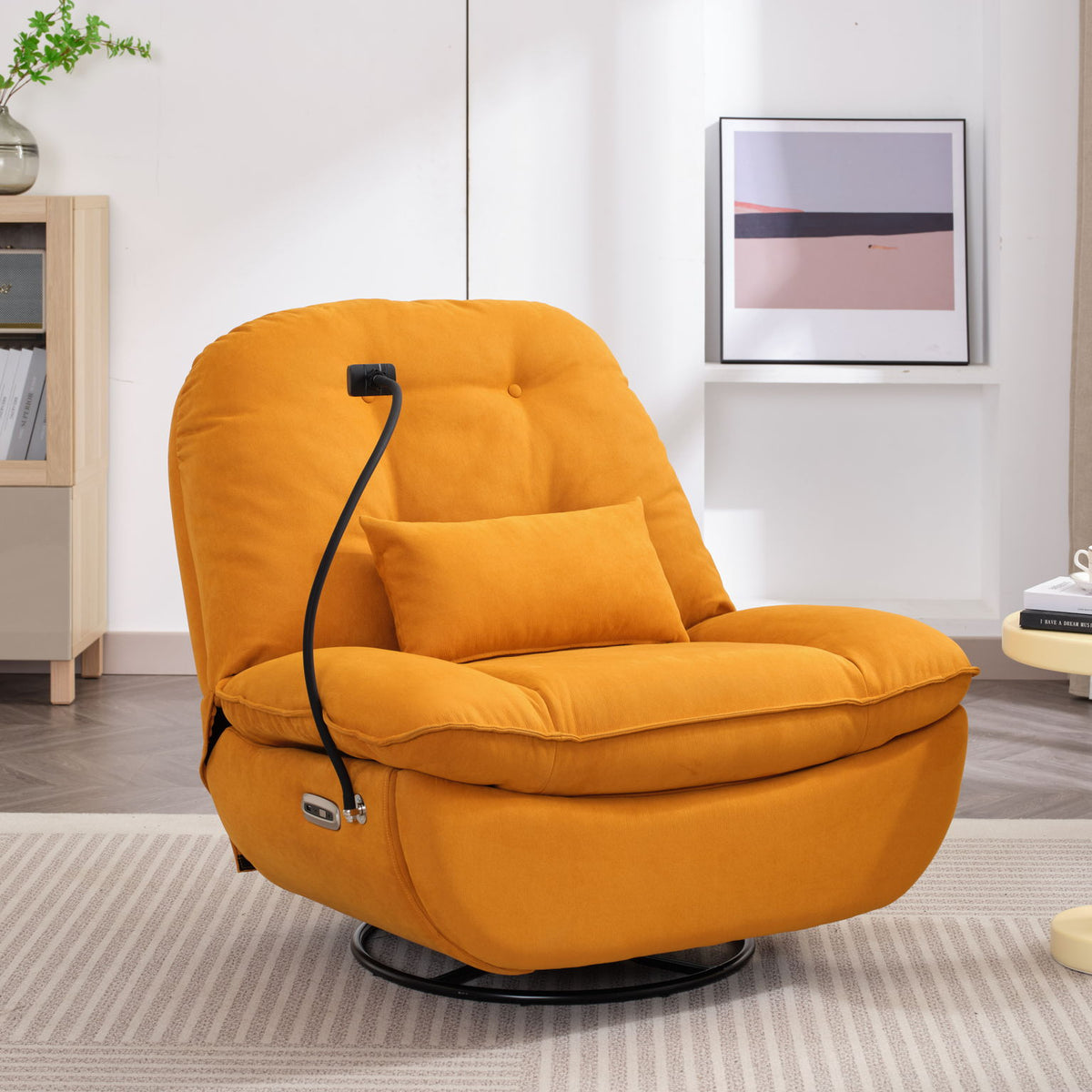 Power Recliner Swivel Glider USB Charger With Bluetooth Music Player, Sleep, Working, Game And Leisure