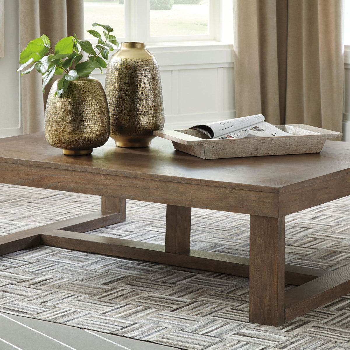 Cariton - Rectangular Cocktail Table - Gray