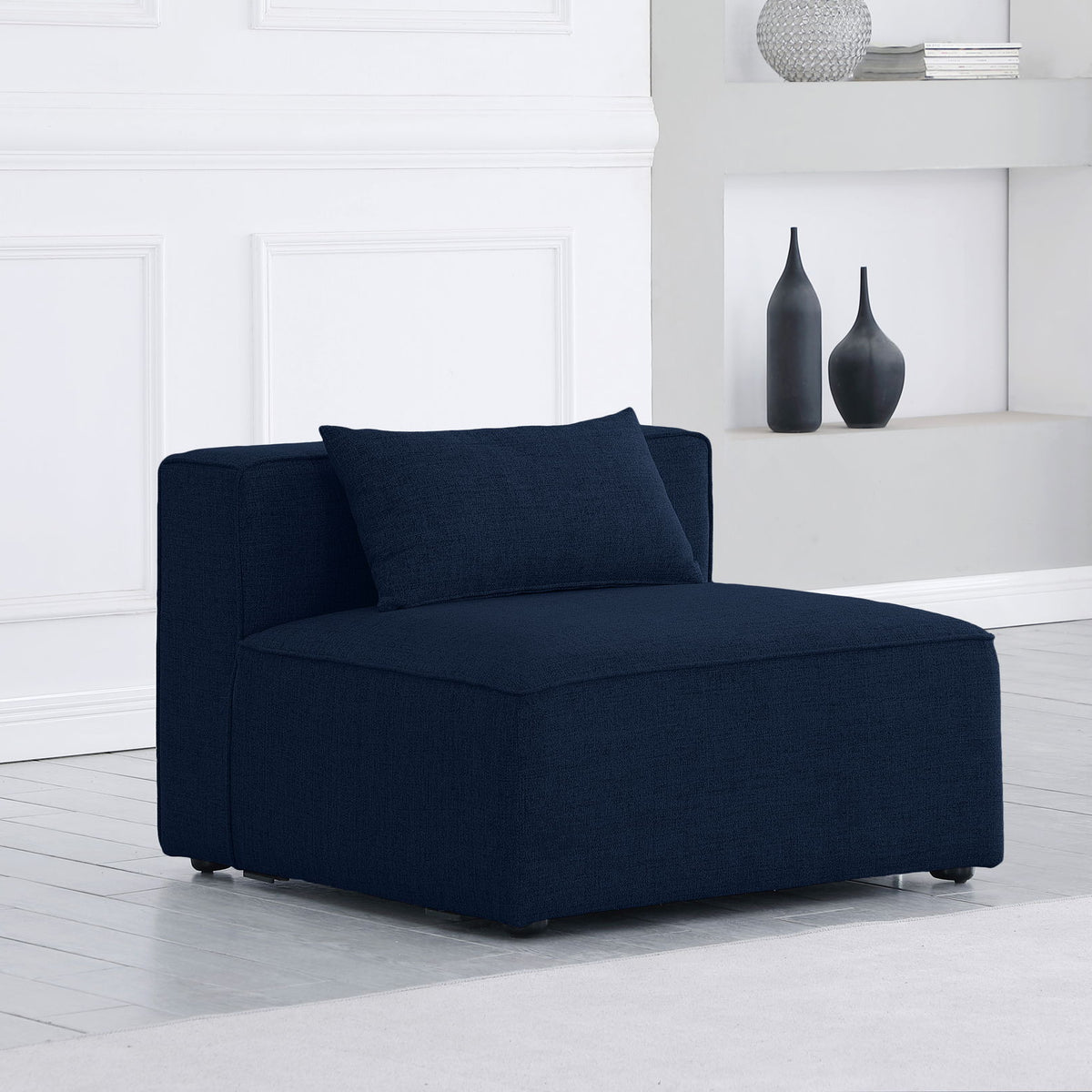 Cube - Linen Armless Chair