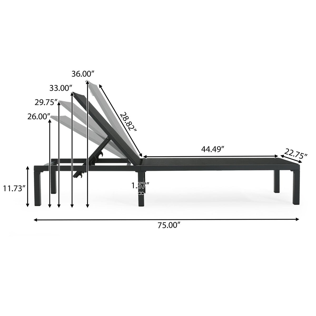 Westport - Outdoor Chaise Lounge (Set of 2) - Black