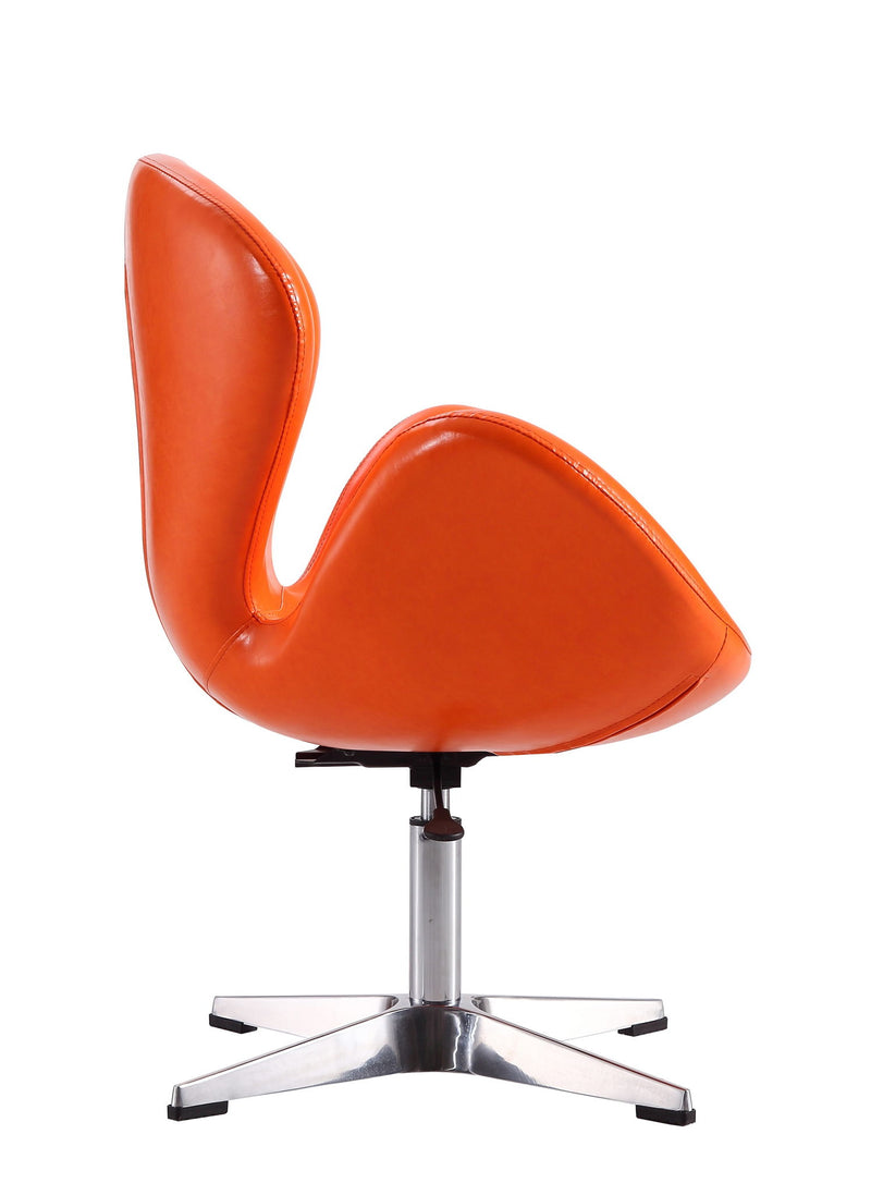 Manhattan Raspberry - Vegan Leather Swivel Lounge Chair