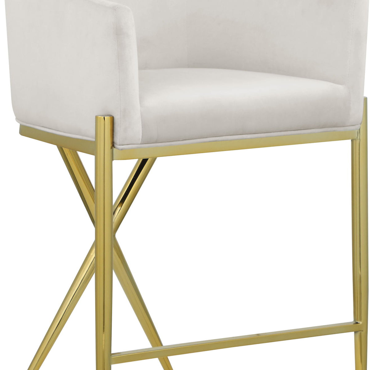 Xavier - Counter Stool with Gold Legs