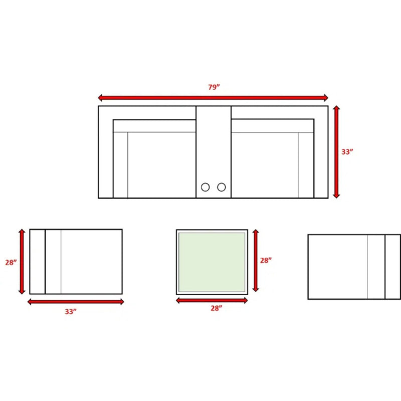 Wicker Seating Group Set With Table And Cushions