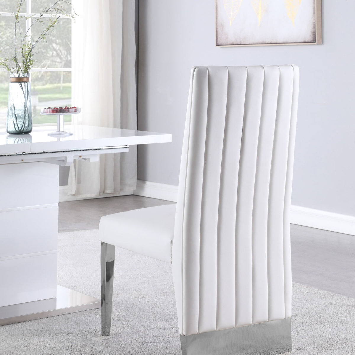 Porsha - Dining Chair (Set of 2) - Chrome Base