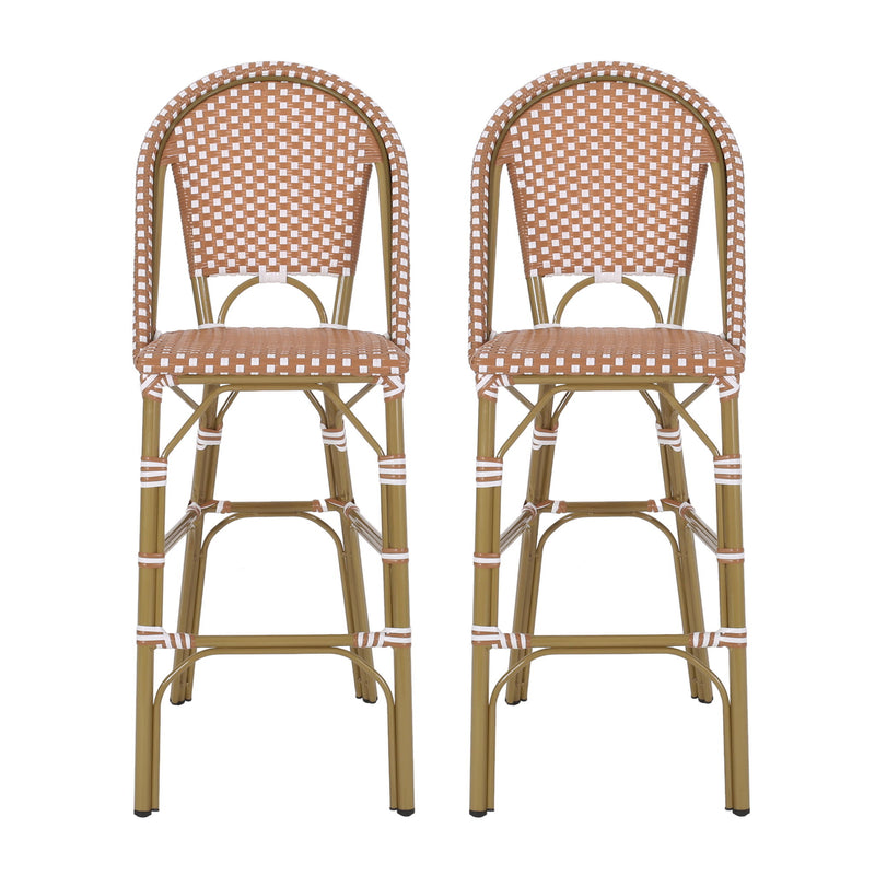 Outdoor Pe Rattan French Barstool Set
