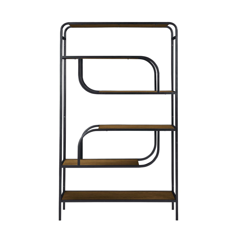 Geometric Bookcase / Display Rack - Black / Brown